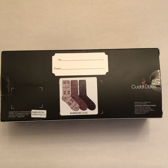 CUDDL DUDS: 3 Plushfill Crew Lounge Socks - Picture 5 of 10